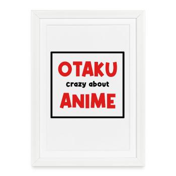 Otaku Statement Anemi Manga Pop Culture Geek - Framed poster (27 × 37 cm) - white - Front