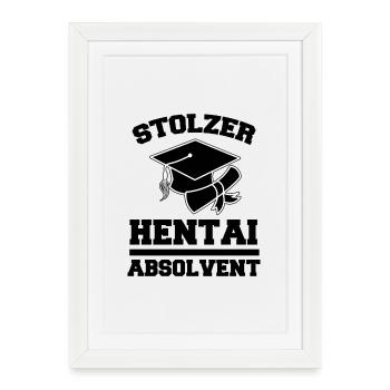 Nerdy Manga Anime Japan Kanji Japanese Statement - Framed poster (27 × 37 cm) - white - Front