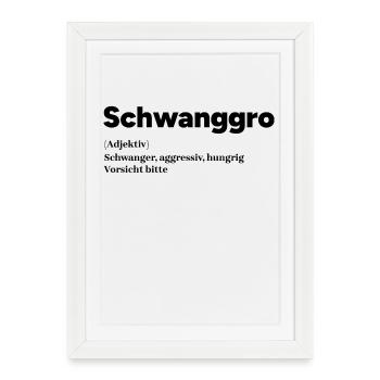 Schwangerschaft Schwanger Mutter Statement Eltern - Gerahmtes Poster (27 × 37 cm) - Weiß - Vorne