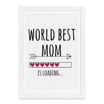 Expectant world best Mama Pregnancy Gift - Framed poster (27 × 37 cm) - white - Front