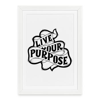 Vivez votre but - Affiche encadrée (27 × 37 cm) - blanc - Devant