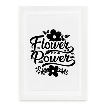 Pouvoir des fleurs - Affiche encadrée (27 × 37 cm) - blanc - Devant