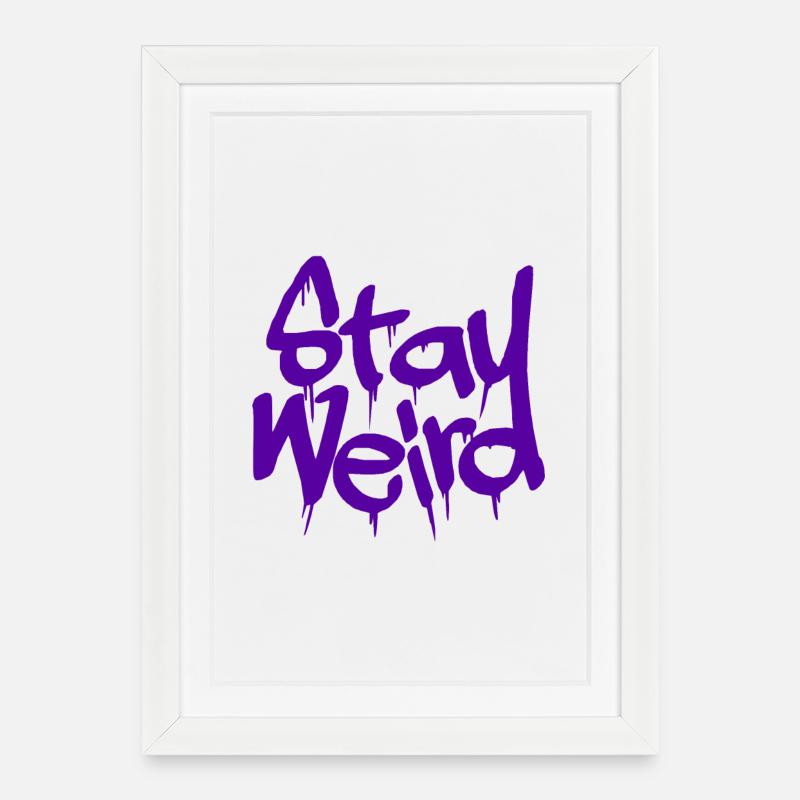 RESTEZ BIZARRE VIOLET - Affiche encadrée (27 × 37 cm) - blanc