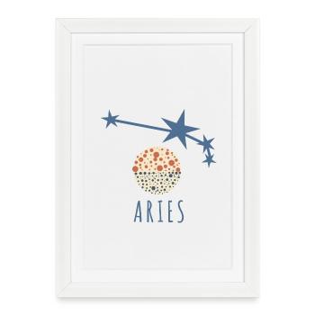 La constellation du Bélier - Affiche encadrée (27 × 37 cm) - blanc - Devant