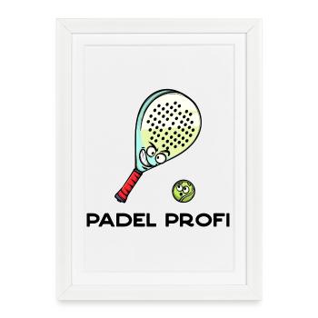 Padel Game Player Statement Padel Racket Balls - Framed poster (27 × 37 cm) - white - Front