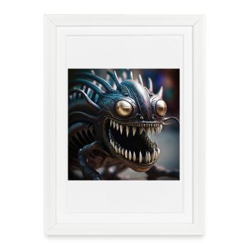 Photo macro créature 11 - Affiche encadrée (27 × 37 cm) - blanc - Devant