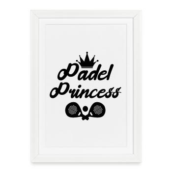 Padel Game Statement Player Balls Racket Padel - Framed poster (27 × 37 cm) - white - Front