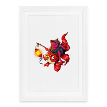 Dream Traveler - Framed poster (27 × 37 cm) - white - Front