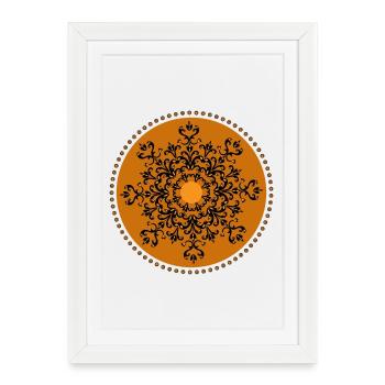Mandala Art tribal - Framed poster (27 × 37 cm) - white - Front