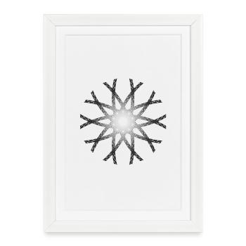 Bar circled gray gradient - Framed poster (27 × 37 cm) - white - Front
