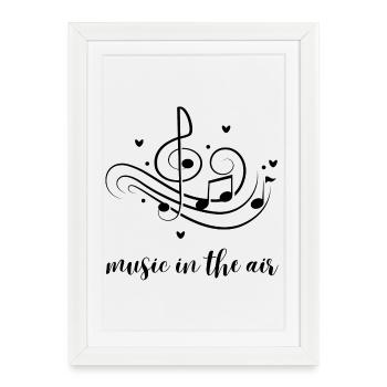 Musique dans l’air - Affiche encadrée (27 × 37 cm) - blanc - Devant