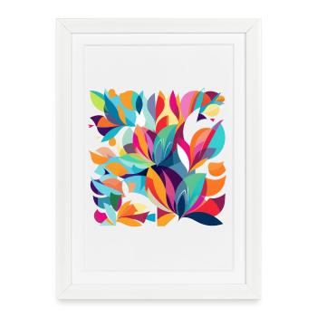 Flower Dance - Gerahmtes Poster (27 × 37 cm) - Weiß - Vorne