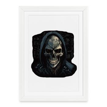 Hacker - Framed poster (27 × 37 cm) - white - Front
