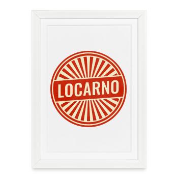 Locarno Vintage Round Logo - Framed poster (27 × 37 cm) - white - Front