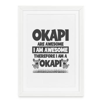 Okapi Design - Framed poster (27 × 37 cm) - white - Front
