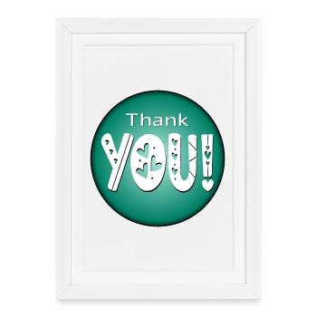 Thank you - GRATEFUL THANKS - RELATIONSHIP - Framed poster (27 × 37 cm) - white - Front