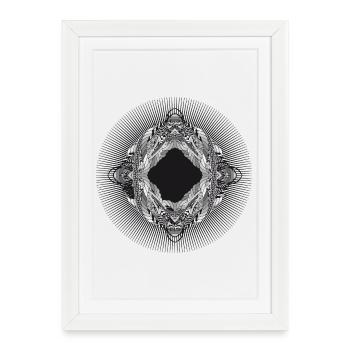 ornement orné entrelacé - Affiche encadrée (27 × 37 cm) - blanc - Devant