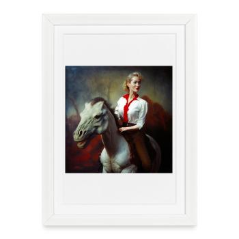 Dyno rider 01 - Framed poster (27 × 37 cm) - white - Front