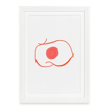 Red Artificial Eye - Framed poster (27 × 37 cm) - white - Front