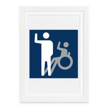 Tous les handicaps ne sont pas visibles * - Affiche encadrée (27 × 37 cm) - blanc - Devant