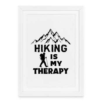 Hiking Statement Hiker Hike Nature Experience - Framed poster (27 × 37 cm) - white - Front