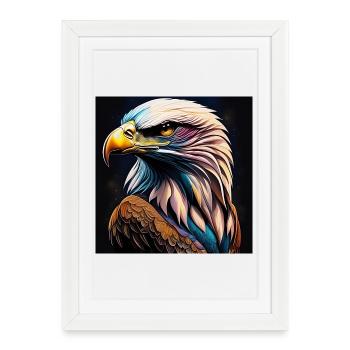 Eagle - Framed poster (27 × 37 cm) - white - Front