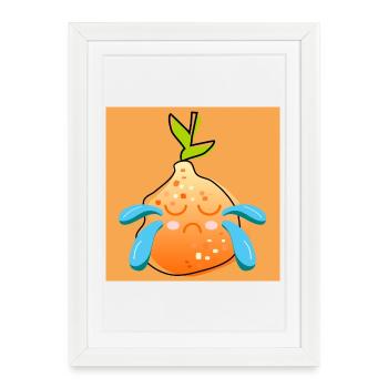 TRISTESSE - ORANGE TRISTE - FRUITS D’ÉTÉ - Affiche encadrée (27 × 37 cm) - blanc - Devant