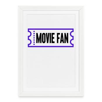 Movies Watch Movie Statement Cinema Night Streaming - Framed poster (27 × 37 cm) - white - Front