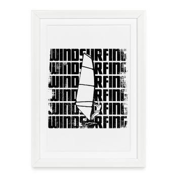 Windsurfers - Framed poster (27 × 37 cm) - white - Front