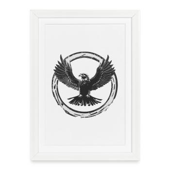 Aigle fort - Affiche encadrée (27 × 37 cm) - blanc - Devant