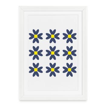 FLOWER. FLOWER. NATURE. ECOLOGY. ANNIVERSARY - Framed poster (27 × 37 cm) - white - Front