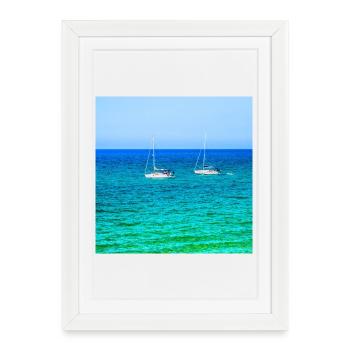 Voile d’été - Affiche encadrée (27 × 37 cm) - blanc - Devant