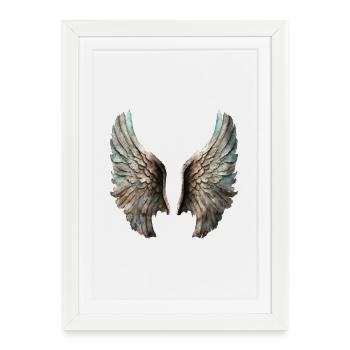 Ailes d'Ange en Nuancier Naturel - Affiche encadrée (27 × 37 cm) - blanc - Devant