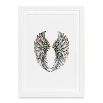 Ailes d'ange : un style céleste angelwings - Affiche encadrée (27 × 37 cm) - blanc - Devant