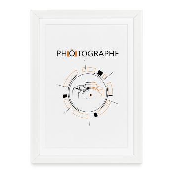 Photographe - Affiche encadrée (27 × 37 cm) - blanc - Devant
