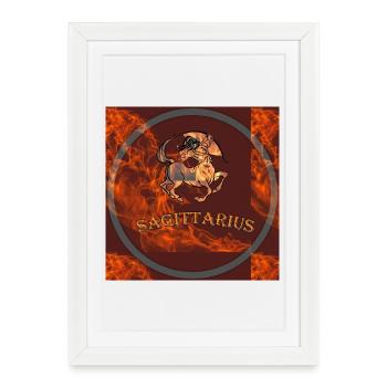 sagittarius - Framed poster (27 × 37 cm) - white - Front