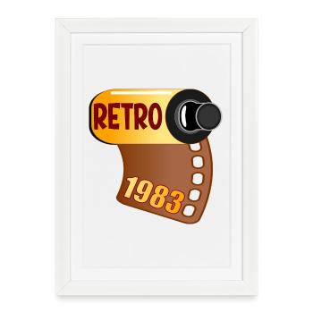 RETRO BIRTHDAY 1983 PHOTOGRAPHY - Framed poster (27 × 37 cm) - white - Front