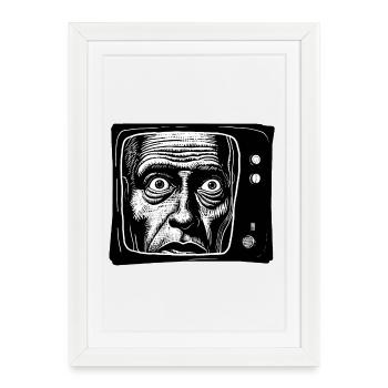 TV 03 - Affiche encadrée (27 × 37 cm) - blanc - Devant