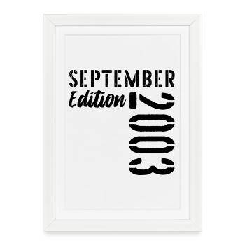 23rd birthday September 2003 - 23 years old - Framed poster (27 × 37 cm) - white - Front