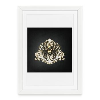 Awesome steampunk spider - Framed poster (27 × 37 cm) - white - Front