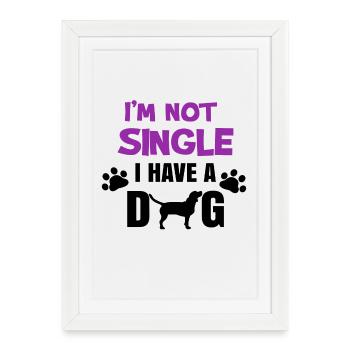 Animaux de compagnie Déclaration de chien Animal préféré Animaux - Affiche encadrée (27 × 37 cm) - blanc - Devant
