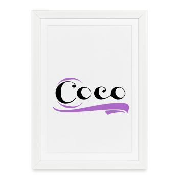 diminutif de Coralie - Affiche encadrée (27 × 37 cm) - blanc - Devant