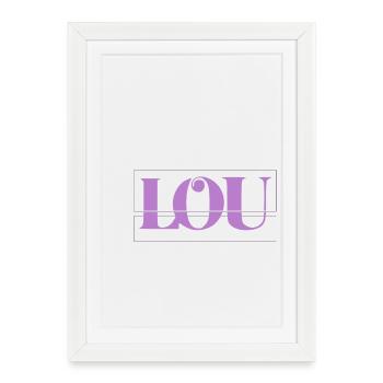 Lou - Affiche encadrée (27 × 37 cm) - blanc - Devant