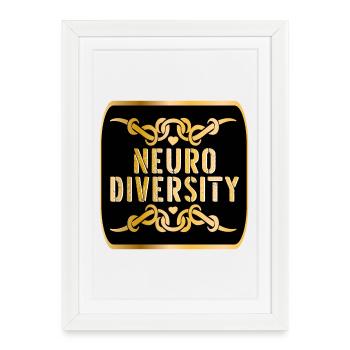 NEURODIVERSITY - Framed poster (27 × 37 cm) - white - Front