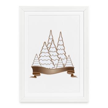 beautiful gingerbread forest for christmas - Framed poster (27 × 37 cm) - white - Front