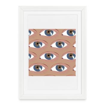 Eyes lined up - Framed poster (27 × 37 cm) - white - Front