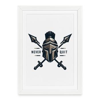 Fitness Warrior - Bodybuilding Gift - Framed poster (27 × 37 cm) - white - Front