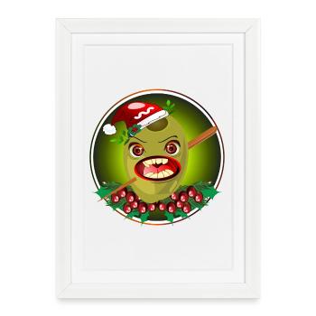FLÉCHETTES DE NOËL - Affiche encadrée (27 × 37 cm) - blanc - Devant