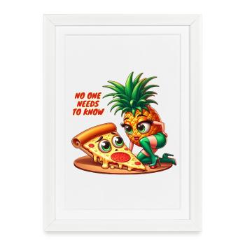 No one needs to know - Hawaii Print - Framed poster (27 × 37 cm) - white - Front