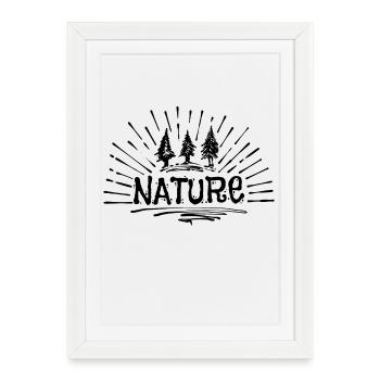 Camping Camper Statement Hiker Saying Nature - Framed poster (27 × 37 cm) - white - Front